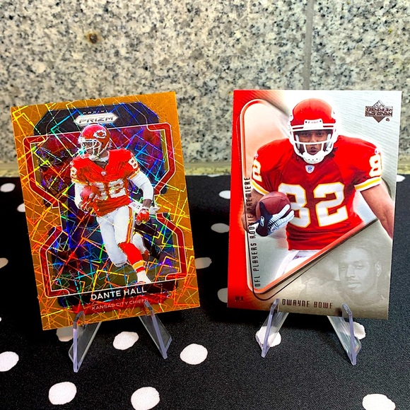 Panini Other - Dante Hall 2021 Panini Orange Lazer Prizm & 2007 Dwayne Bowe Rookie Card KC HOF